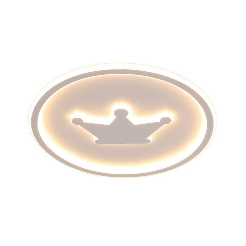 Kroonvormige LED-inbouw-minimalistische acryl-slaapkamer-inbouwplafondlamp met Halo-ring