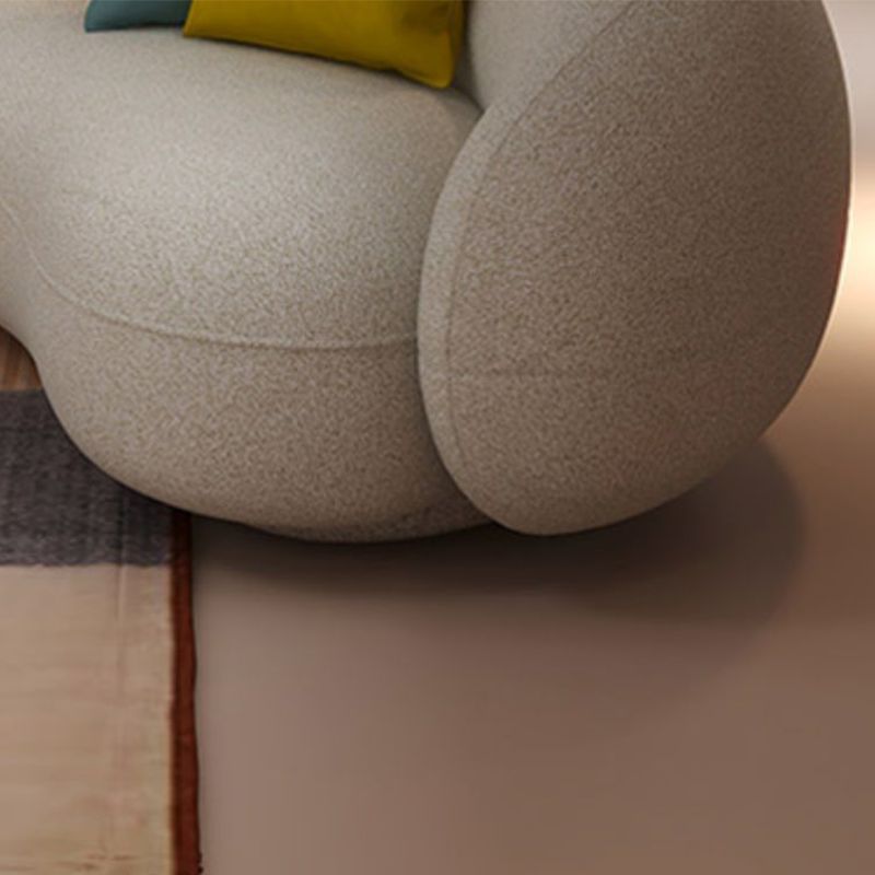27.55 Inch Tall Contemporary Curved Sofa Armless Sofa for Living Room