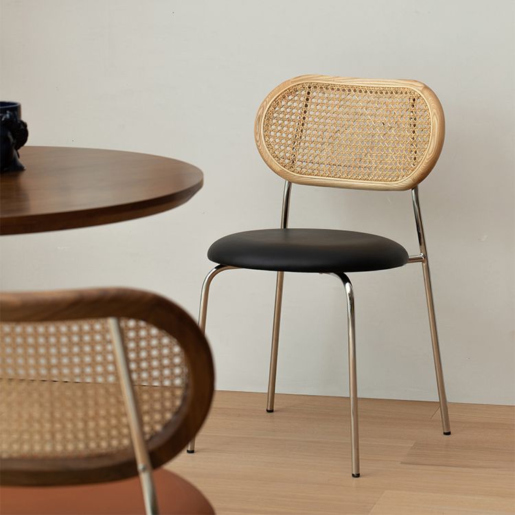 Hedendaagse stijl metalen stoelen Zet open achterkant eetkamer keukenstoel