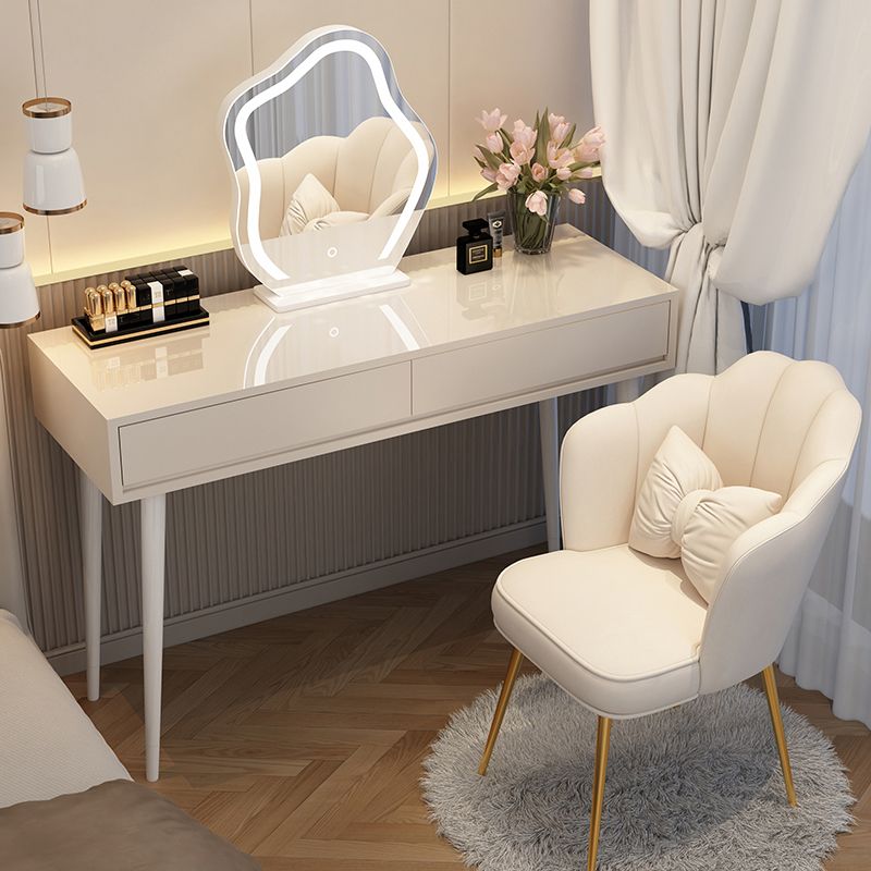 Contemporary Wooden Make-up Vanity in Grey/White With Drawer