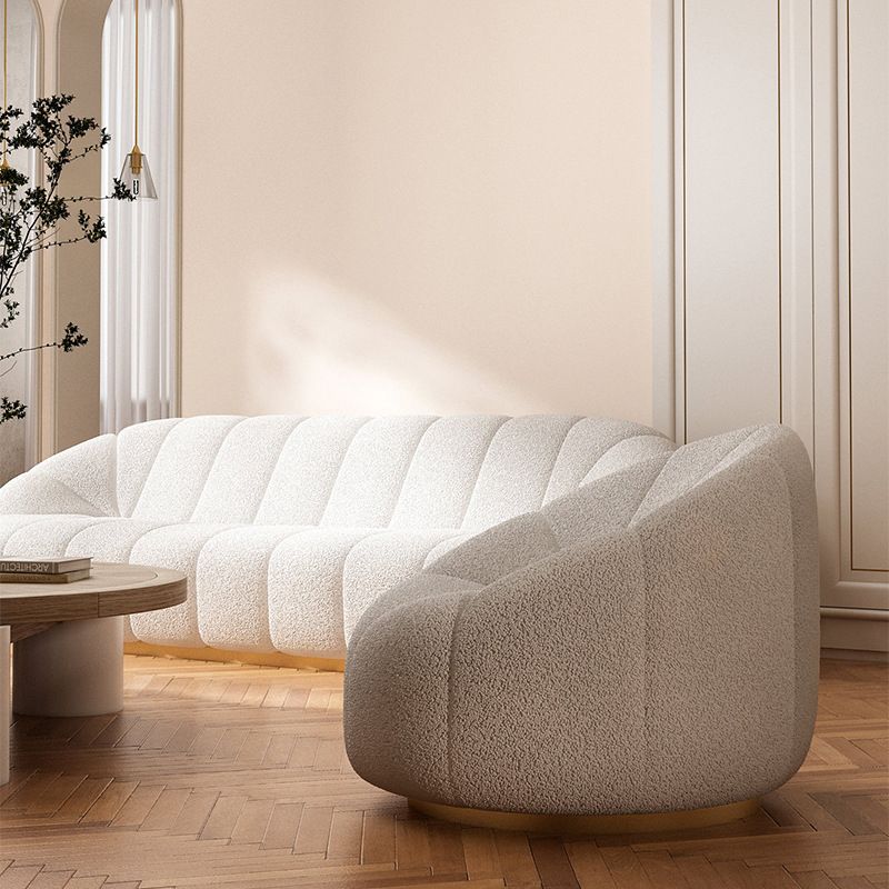 Contemporary Fabric Standard Sofa, Sloped Arm Tight Back Seating