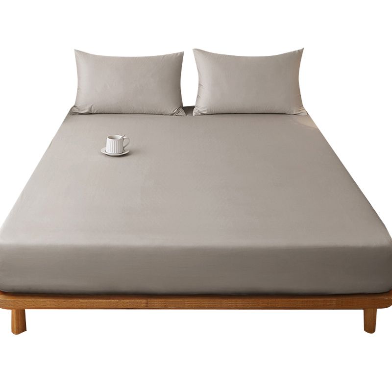 Antimicrobial Fitted Sheet Whole Colored Breathable Cotton Fade Resistant Fitted Sheet