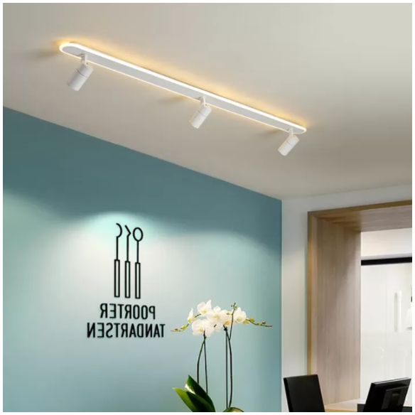 Schmiedeeisen linearer Schatten Flush Mount Neue moderne weiße Deckenmontage