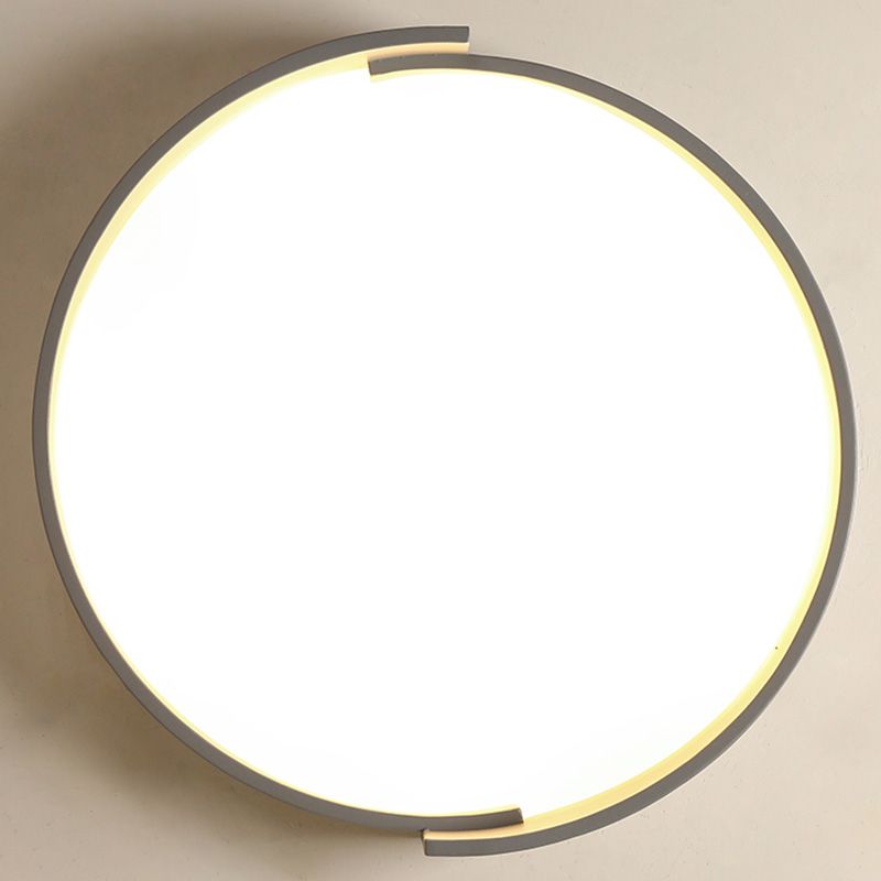 Macaroon Style LED Flush Mount Massimale Light Northern Europe Simplicity Bedroom Lamp con Frosted Acrylic Lampshade