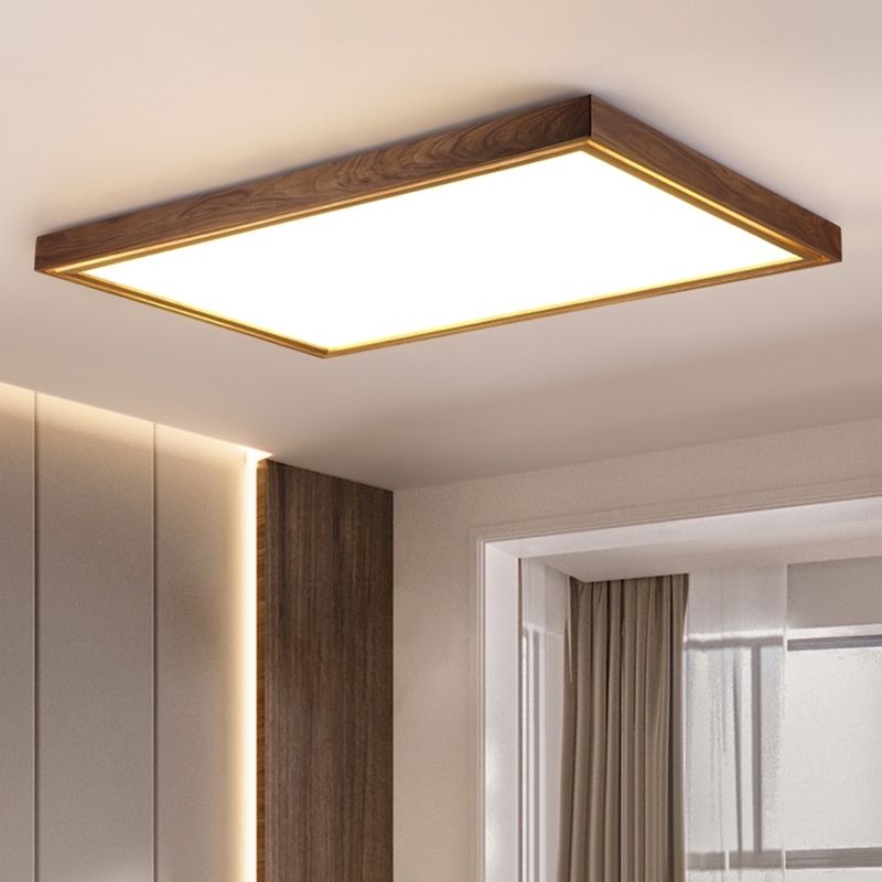 Modern Minimalist Wood Flush Mount 1-Light LED Flush Mount Plafond Licht voor slaapkamer