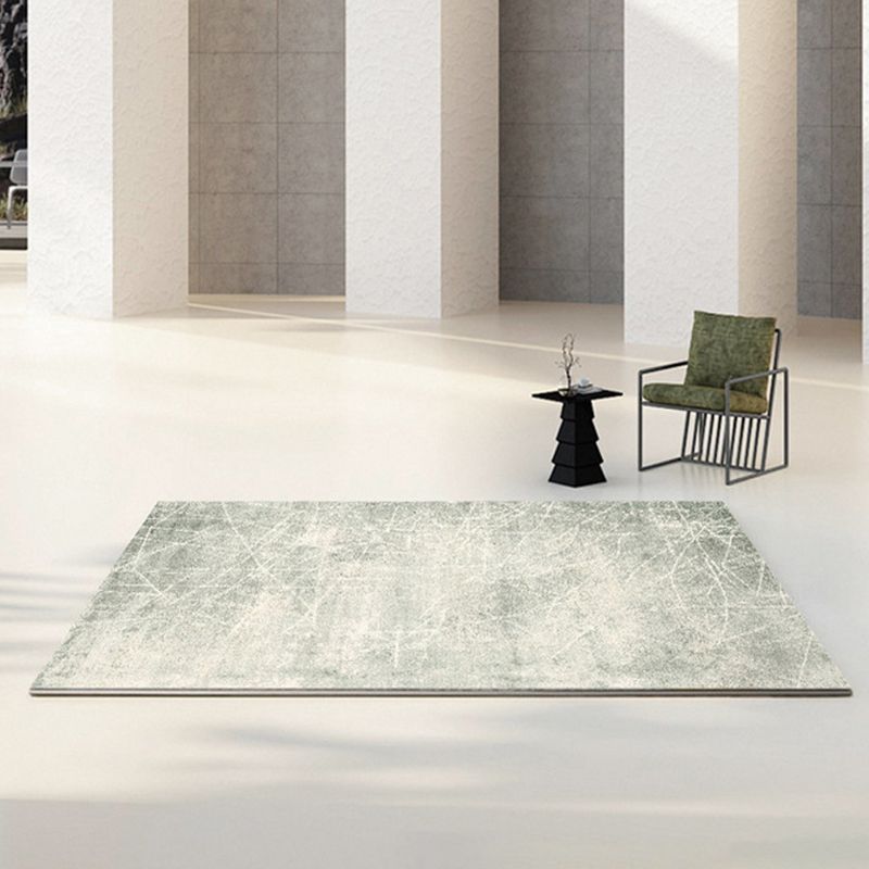 Light Green Check Pattern Rug Modern Polyester Rug Washable Rug for Drawing Room