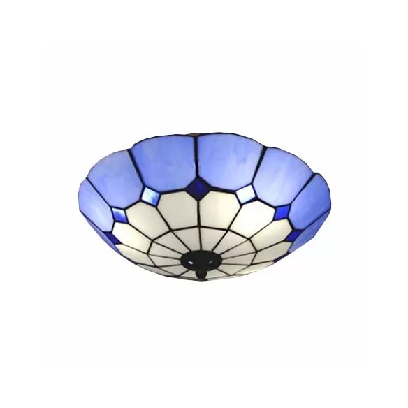 Plafonniers de chambre à coucher Tiffany, luminaire encastré floral à 2 lumières