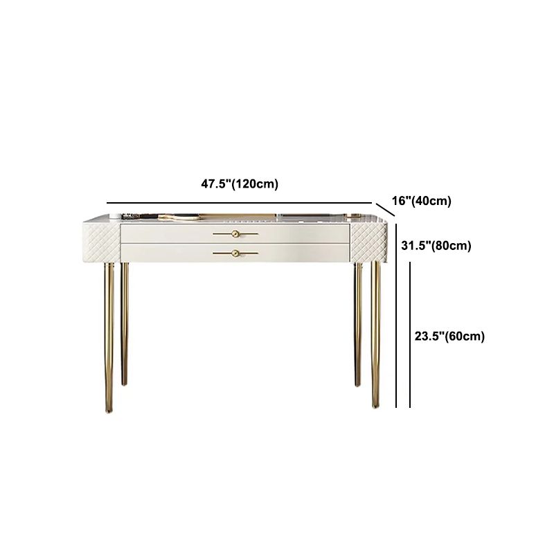 White Makeup Table for Bedroom With Drawer 15.74" W x 31.49" H