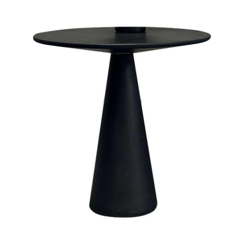 Mid-Century Metal Round Top Side Table 19.6-inch Pedestal End Table