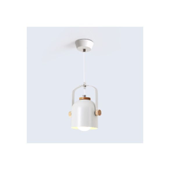 1 luce a coppa a coppa con manico Macaron Loft Alluminio appeso Luce in grigio/verde/rosa/bianco/giallo per Restaurant Hotel