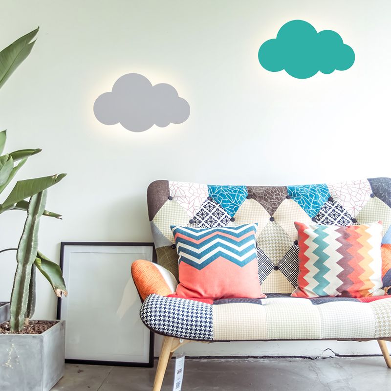 Moderne Stil Leuchte Wolkenform Holz 1-Licht-Wandhalterung Licht