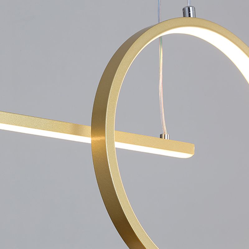 Linear Dining Room Island Light 4-Light Minimalist Hanging Light