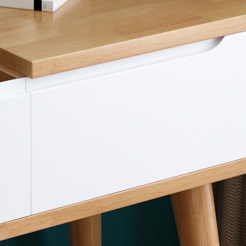 Mirror Solid Wood Make-up Vanity Bedroom Flip-Top Dressing Table