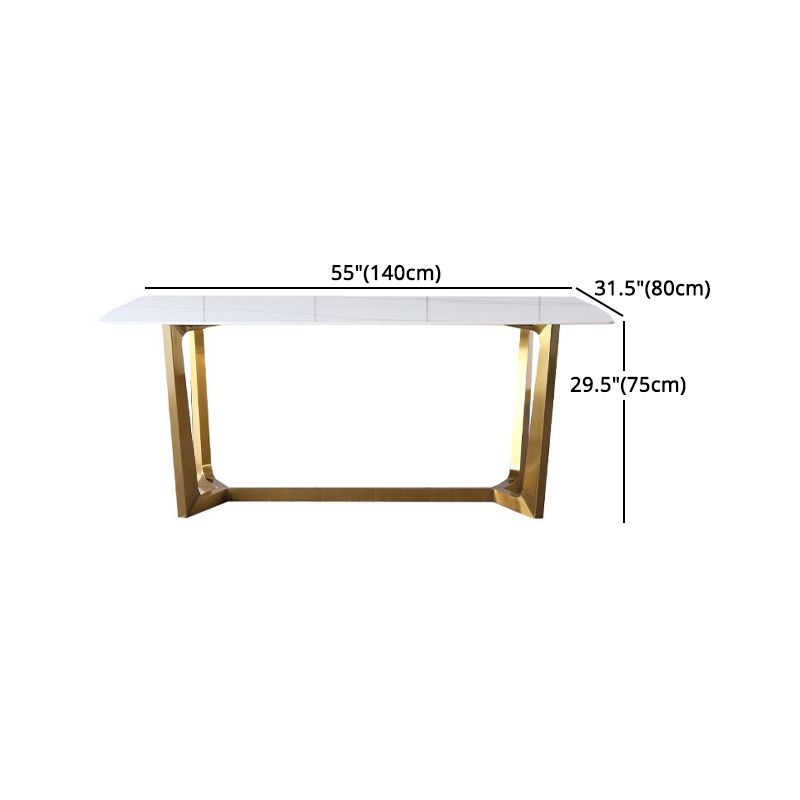Contemporary 1/4/5/7 Pieces Furniture Sintered Stone Dining Table Set with Golden Base