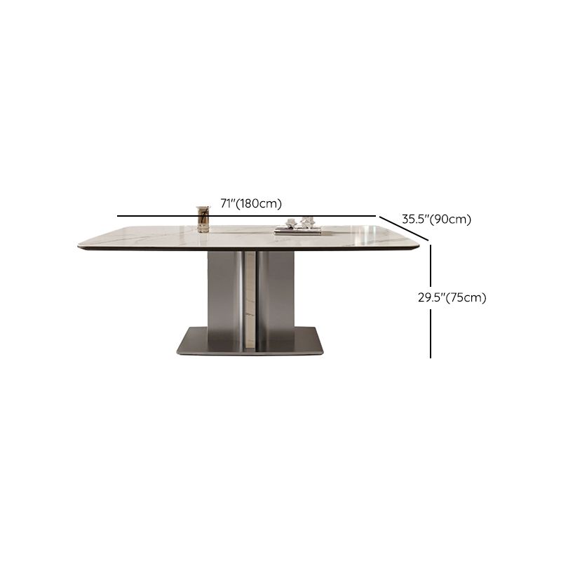 Kitchen Dining Set with White Chairs 1/5/6/7 Pieces Modern Dinette Set