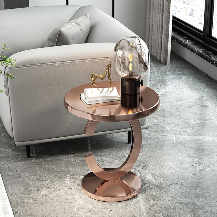 Mid-Century Round Metal Side End Table C Side Table for Living Room