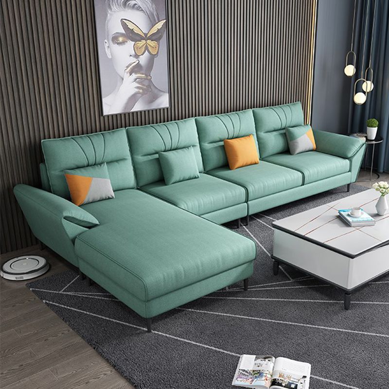 Contemporary Stationary Fabric Living Room Pillow Top Arm Cushions Seating