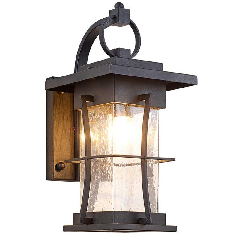 Geometric Wall Light Modern Metal 1 Light Wall Sconce in Black