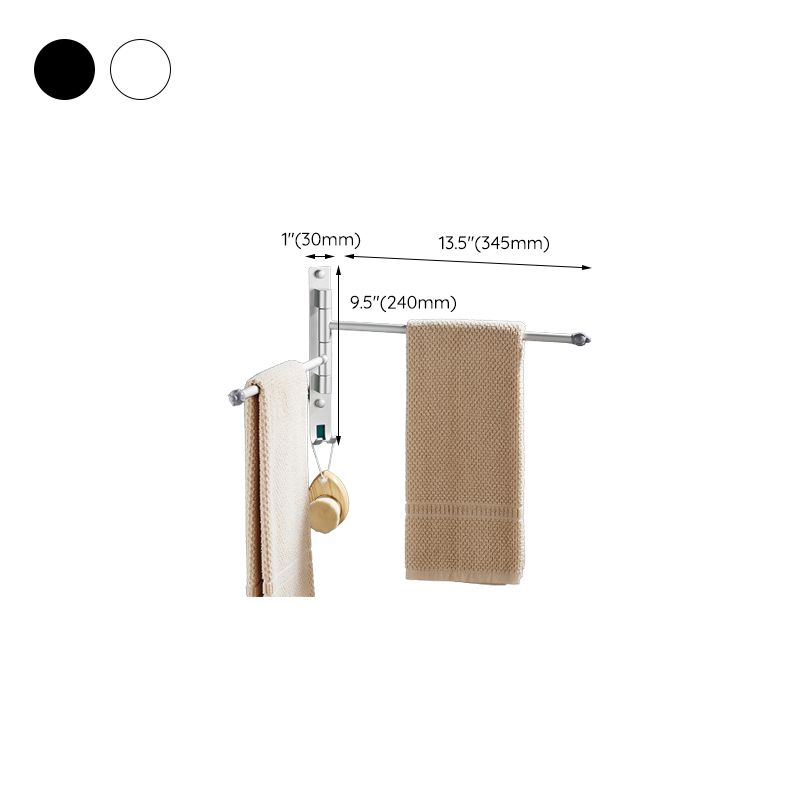 2-Piece Towel Bar in Stainless Steel Modern 13.6" W Bathroom Accessory Set