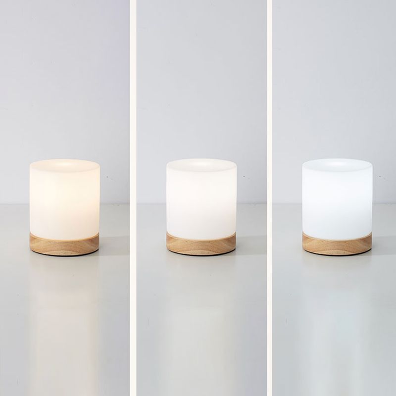 Modern Minimalism Table Light White Glass Bedroom Living Room Desk Lamp