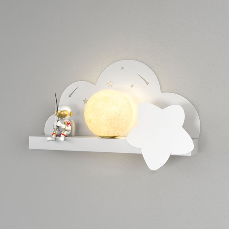 Modern Style Spherical Shape Wall Sconce Metal 1 Light Wall Lighting for Bedroom