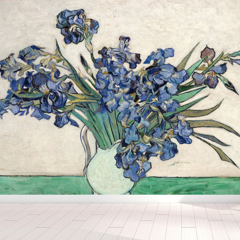 Whole Flower Potting Mural Wallpaper for Wall Decor Contemporary Girls Room Wall Art