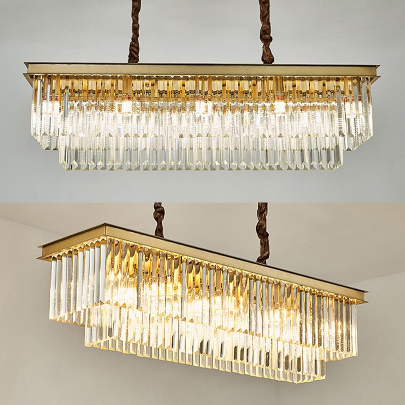 Lámpara de lámpara rectangular de la isla rectangular