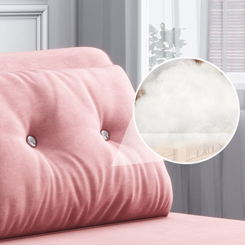 Glam Velvet Sleeper Sofa 31.49" Wide Pink Sofa Bed with Pillow Back