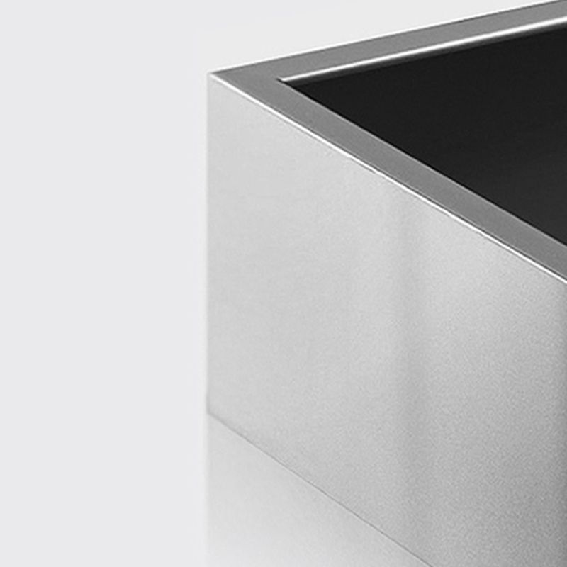 13.7" Contemporary Style 3 Legs Metal Base Square Glass Top Coffee Table