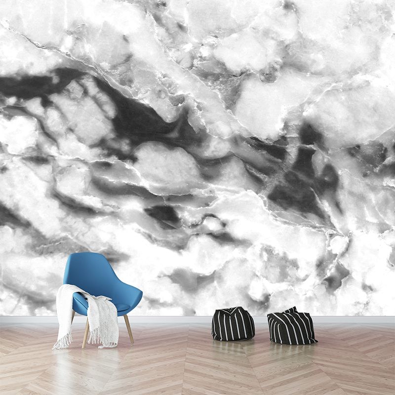 Marble Texture Mural Decal Decorative Industrial Style Moisture Resistant for Sitting Room