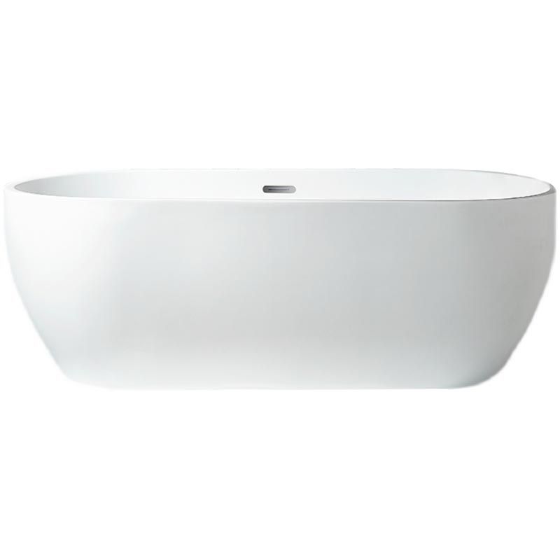 Modern White Acrylic Bath Tub Oval Freestanding Bathtub for Home