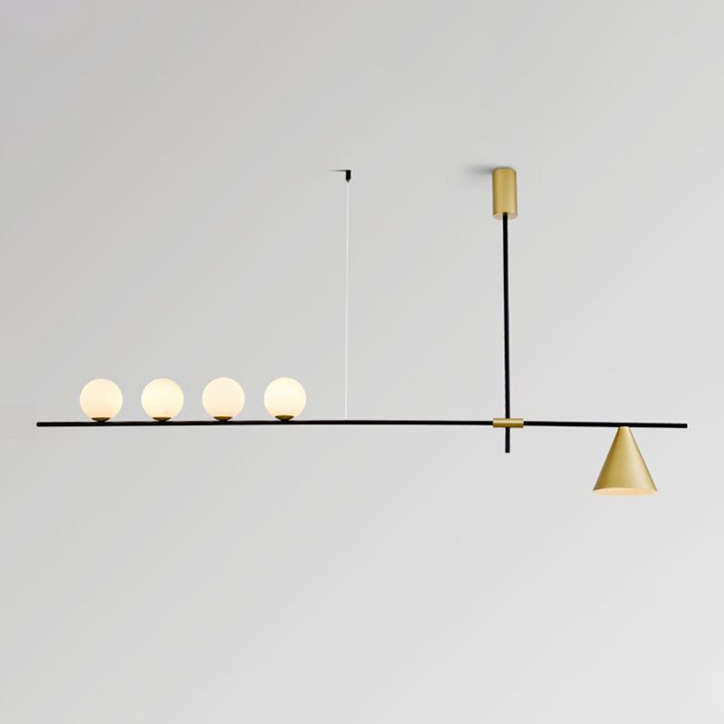 Contemporary Style Spherical Shape Island Lighting Glass Island Lighting Fixtures