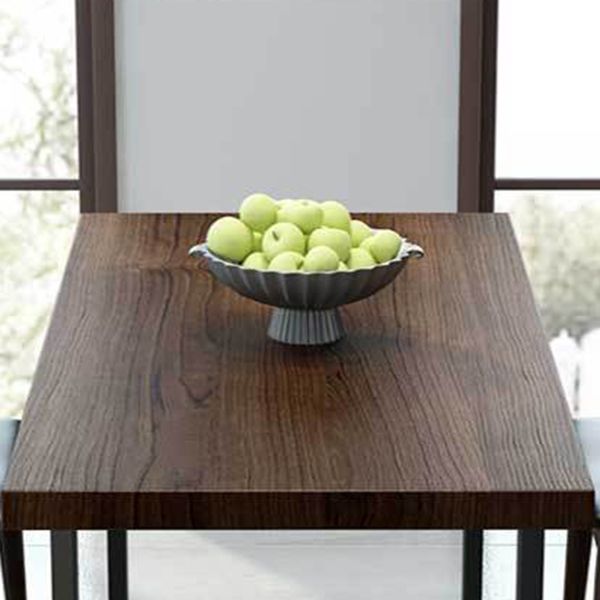 Industrial 1/2/5 Pieces Furniture Rectangle Solid Wood Dining Set in Brown