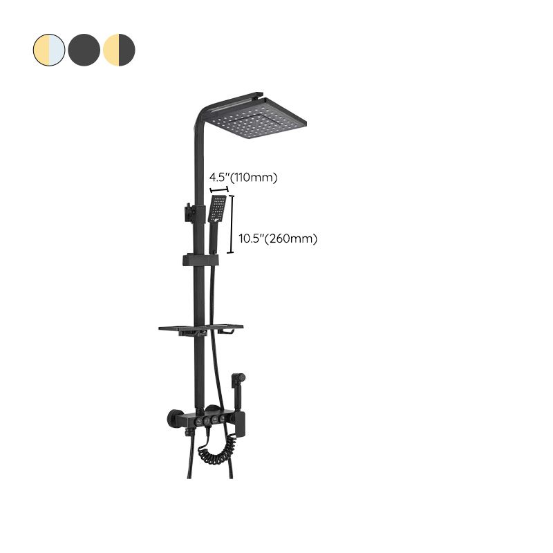 Wall Mounted Shower Arm Shower Faucet Pressure Balanced Diverter Valve Shower System