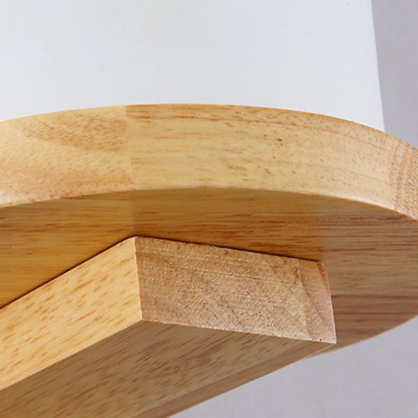 Modern Style Wall Mounted Lamps Wood 1 Light Flush Mount Wall Sconce for Bedroom