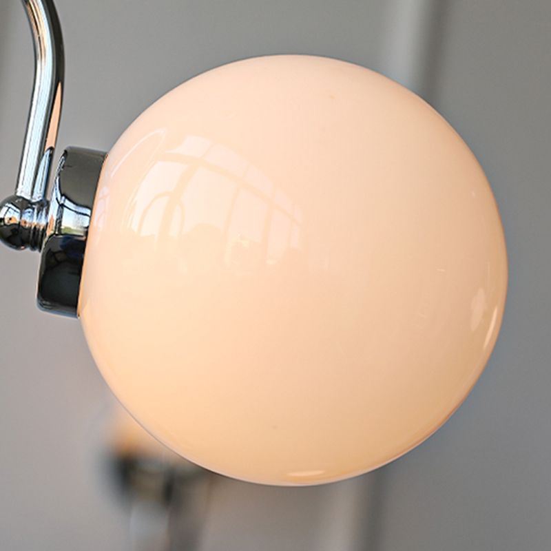 Luci a sospensione sferica Moderna luce a sospensione con soffitto in vetro bianco per camera da letto