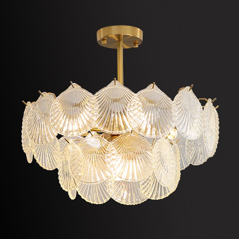 Luces colgantes de forma única luces de lámpara de vidrio de estilo moderno en oro