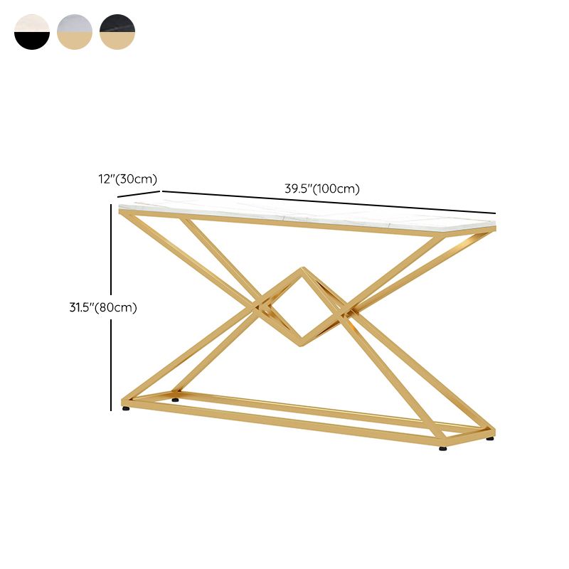 Modern Console Accent Table Antique Finish Rectangle Sofa Table