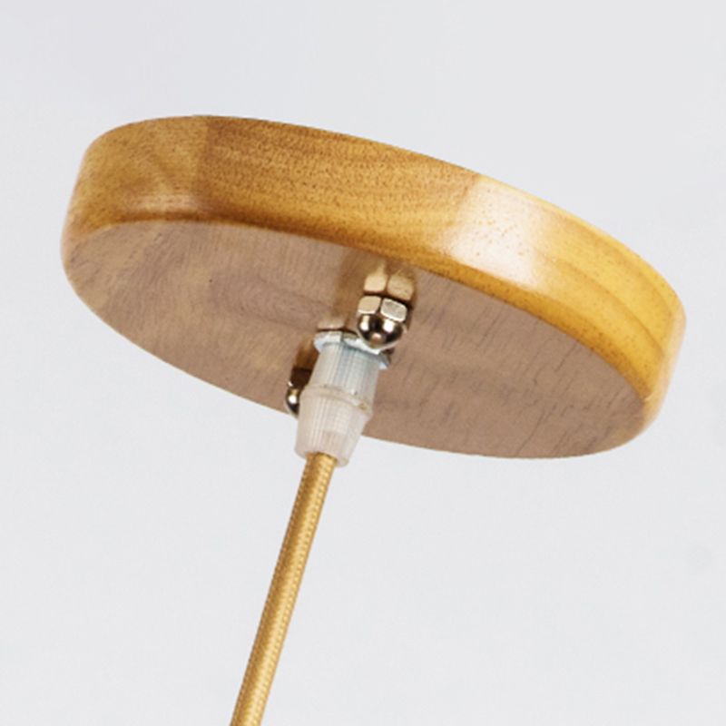 Modern Creative Creative Creative Light Legno Cilindrico lampada sospesa per gli spazi interni