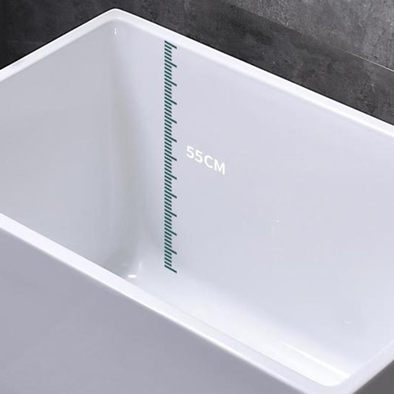 Soaking Acrylic Bathtub Antique Finish Rectangular Back to Wall Bath Tub