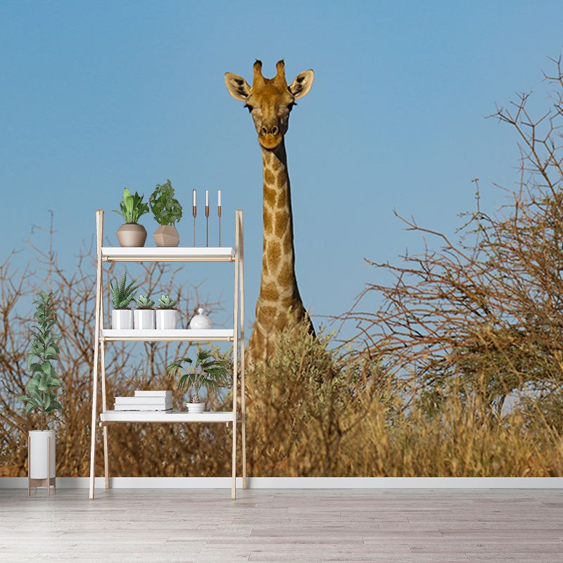 Giraffe Animal Wall Covering for Guest Room Decoration, Stain Resistant