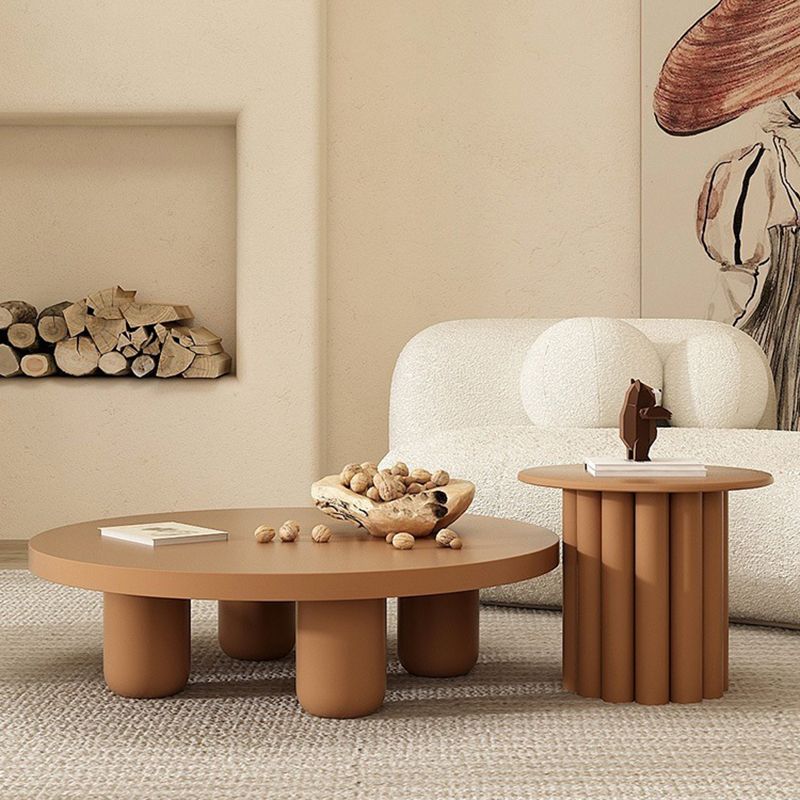 Scandinavian Round Wooden Coffee Table 4 Legs /Pedestal Cocktail Table