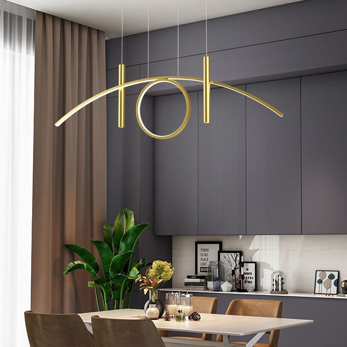 Arc Island Lighting Acrylic Contemporary Simplicity Pendant Lighting Fixtures for Restaurant