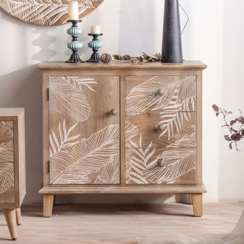 Distressed Wood Accent Chest Industrial Knobs Wood Accent Cabinet