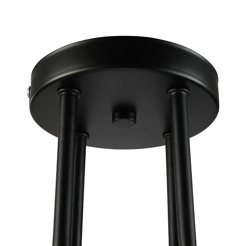 Retro techo expuesto con lámparas semiincorporadas de metal ligero incrustadas 4 / 6, con diseño de latón antiguo / Sputnik negro