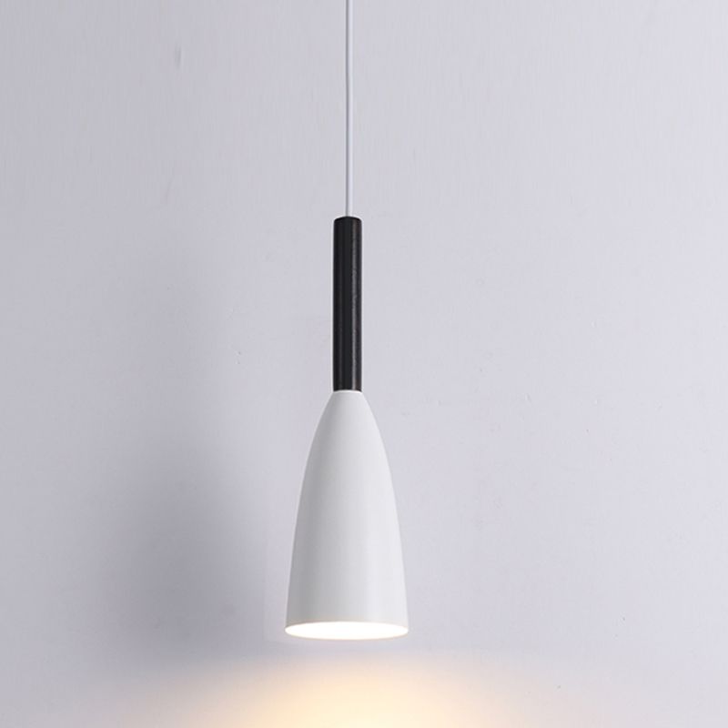 Lampade appese a 1 luce lampada a sospensione moderna con tonalità metallica