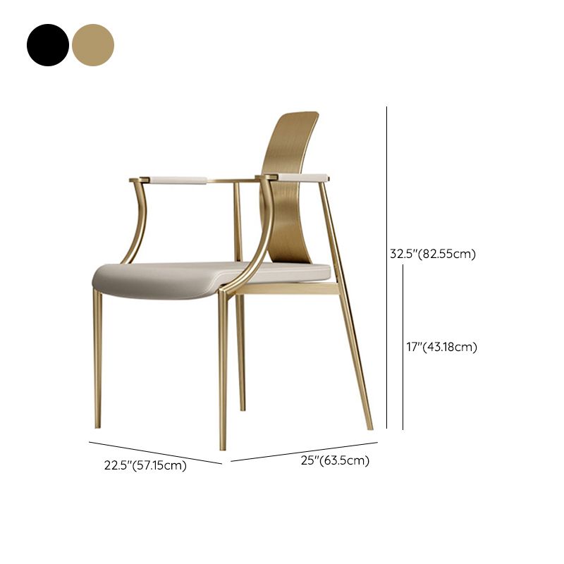 Glam Track Arms Armchair Basic Fixed Back Accent Armchair for Living Room