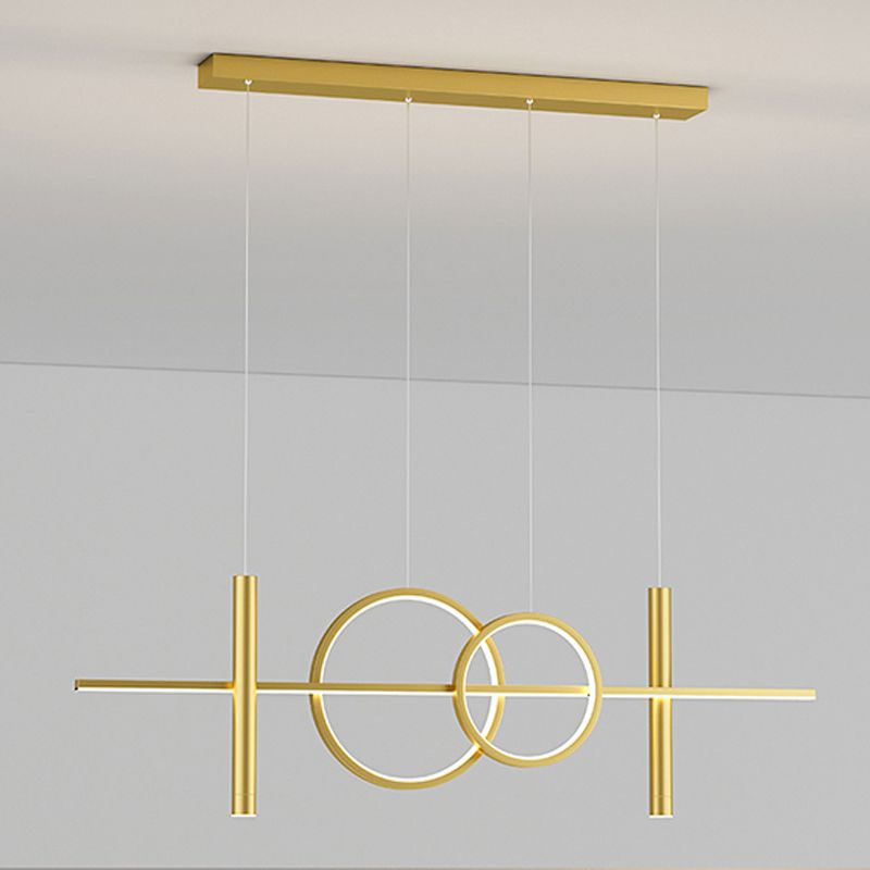 Contemporary Style Linear Island Lighting Metal 4 Light Island Lighting Fixtures