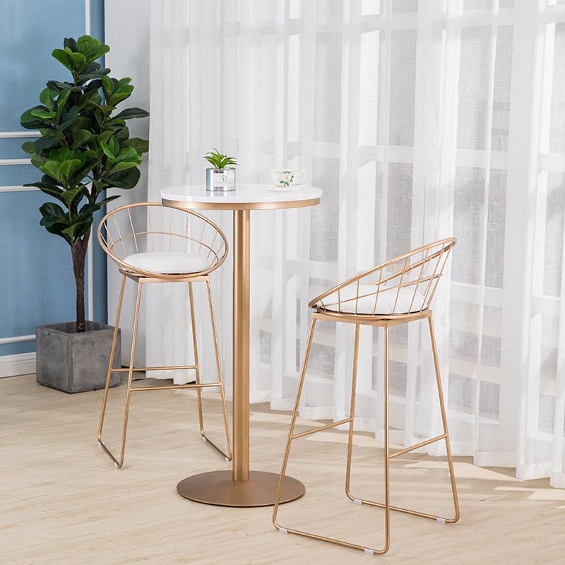 Round 1/2/3/4 Pieces Pub Dining Set Modern Metal Living Room Counter Height Set