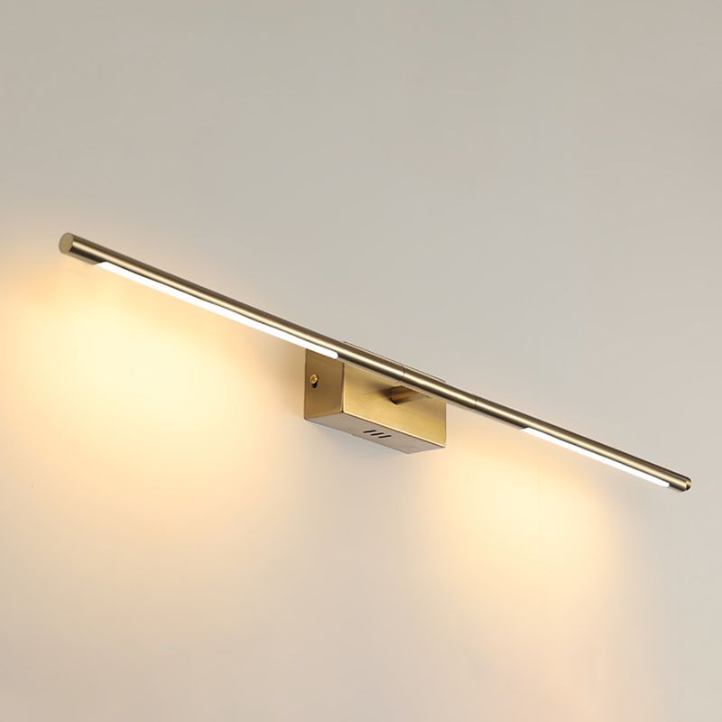 Shade linéaire 1-Light Murce Murce Modern Simple Mirror Murror Murn Lighting in Gold